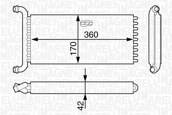 MAGNETI MARELLI Теплообменник, отопление салона 350218321000